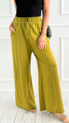 Relaxed Flare-Leg Italian Pant- Pistachio-100 Pants-AZUL MONACO-Coastal Bloom Boutique, find the trendiest versions of the popular styles and looks Located in Indialantic, FL