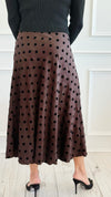 Charmed In Dots Italian Skirt-170 Bottoms-AZUL MONACO-Coastal Bloom Boutique, find the trendiest versions of the popular styles and looks Located in Indialantic, FL