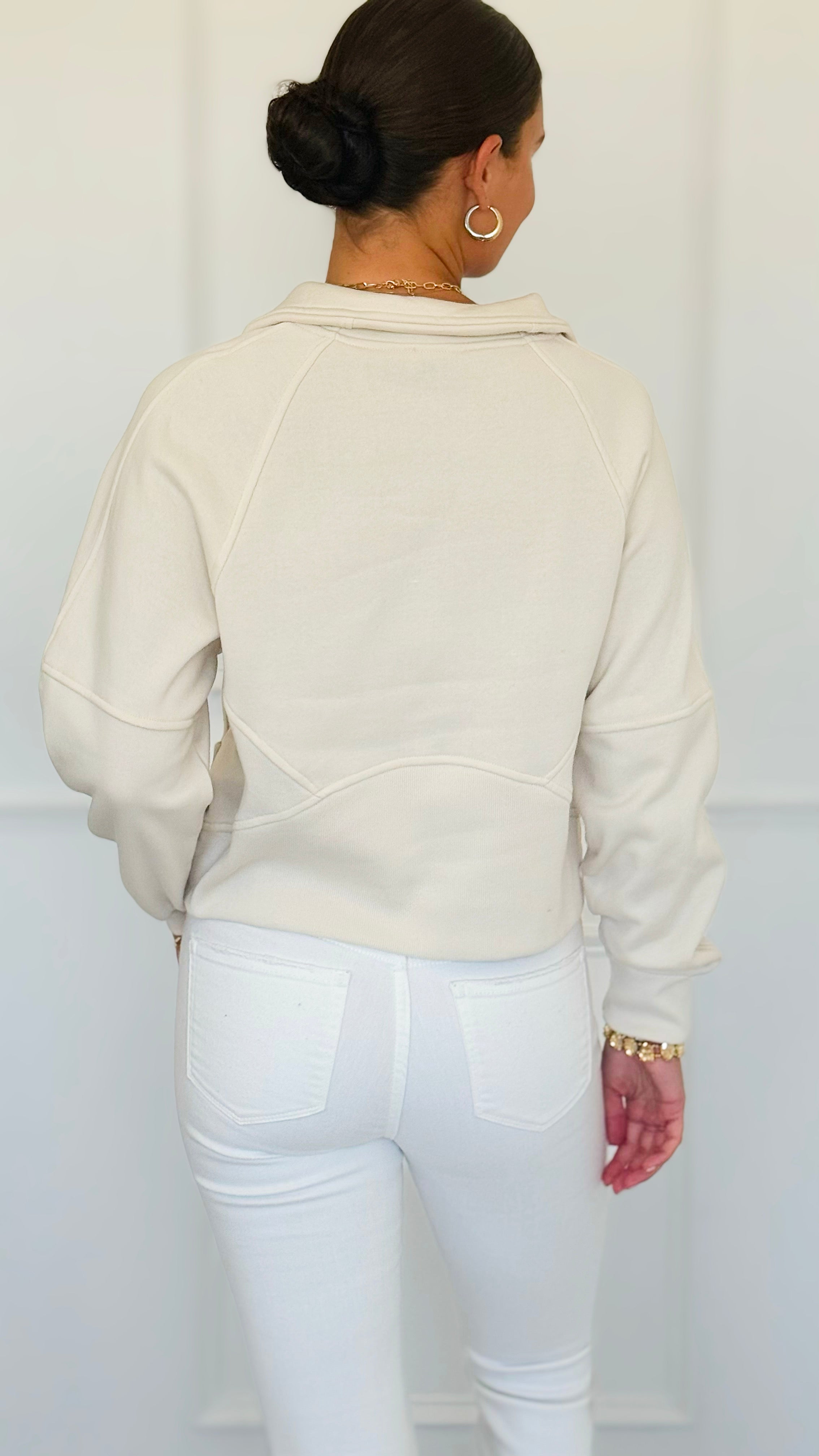 Mist Over Capri Sweatshirt - Sand Beige-130 Long Sleeve Tops-Zenana-Coastal Bloom Boutique, find the trendiest versions of the popular styles and looks Located in Indialantic, FL