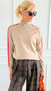 Rainbow Runway Sweater- Beige-140 Sweaters-V SKY-Coastal Bloom Boutique, find the trendiest versions of the popular styles and looks Located in Indialantic, FL