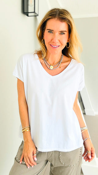 Alys Cotton Italian Top- White