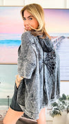 Mineral Wash Wings Hoodie Shaket - Ashed Black-160 Jackets-j.her-Coastal Bloom Boutique, find the trendiest versions of the popular styles and looks Located in Indialantic, FL