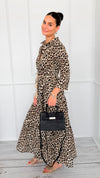 Leopard Paws Button Italian Long Dress-200 Dresses/Jumpsuits/Rompers-FH GROUP-Coastal Bloom Boutique, find the trendiest versions of the popular styles and looks Located in Indialantic, FL