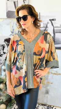 Capri Colorblock Poncho Top
