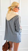 Remix Italian Hooded Blazer-Tweed-160 Jackets-TATTOO Z-Coastal Bloom Boutique, find the trendiest versions of the popular styles and looks Located in Indialantic, FL