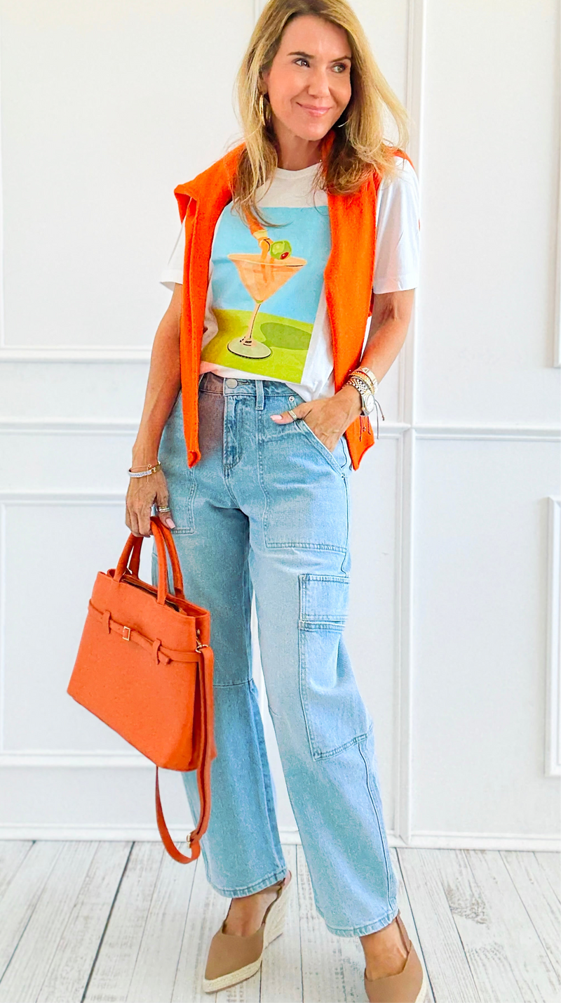 Street Smart Cargo Jeans-190 Denim-Mica Denim-Coastal Bloom Boutique, find the trendiest versions of the popular styles and looks Located in Indialantic, FL