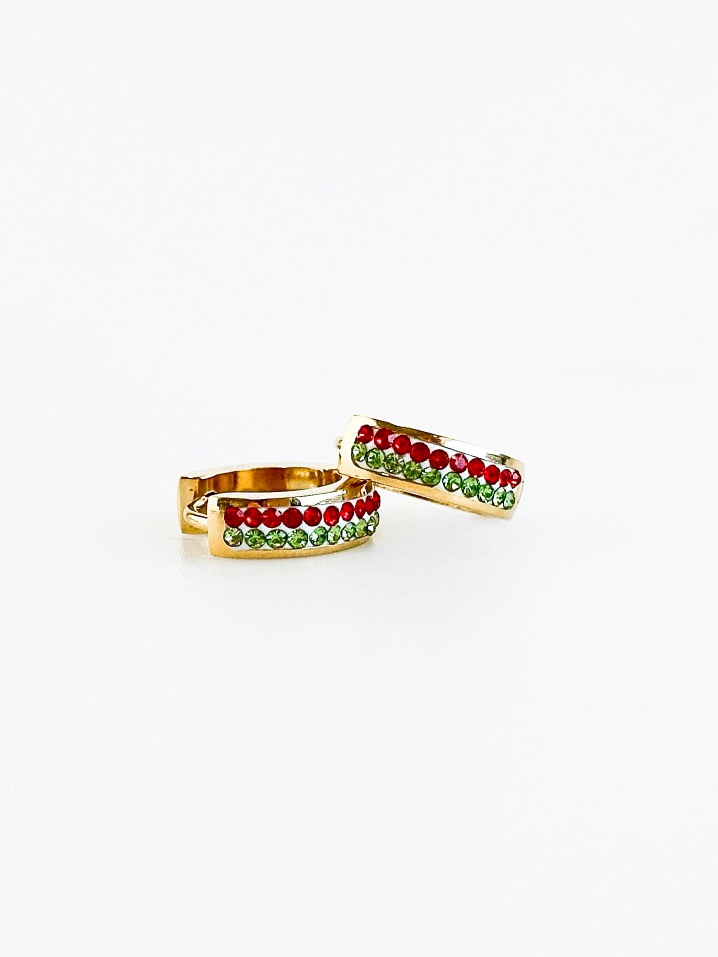 Stainless Steel Two Tone Huggie Earring-230 Jewelry-NYC-Coastal Bloom Boutique, find the trendiest versions of the popular styles and looks Located in Indialantic, FL
