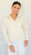 Mist Over Capri Sweatshirt - Sand Beige-130 Long Sleeve Tops-Zenana-Coastal Bloom Boutique, find the trendiest versions of the popular styles and looks Located in Indialantic, FL