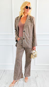 Boardroom Muse Plaid Set-210 Loungewear/Sets-ROUSSEAU-Coastal Bloom Boutique, find the trendiest versions of the popular styles and looks Located in Indialantic, FL