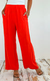 Relaxed Wide Leg Pants- Orange-170 Bottoms-oddi-Coastal Bloom Boutique, find the trendiest versions of the popular styles and looks Located in Indialantic, FL