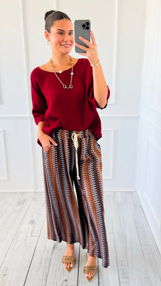 Tidal Lines Italian Pants