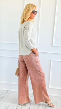 Daydream Lounge Pants - Rust-100 Pants-Zenana-Coastal Bloom Boutique, find the trendiest versions of the popular styles and looks Located in Indialantic, FL