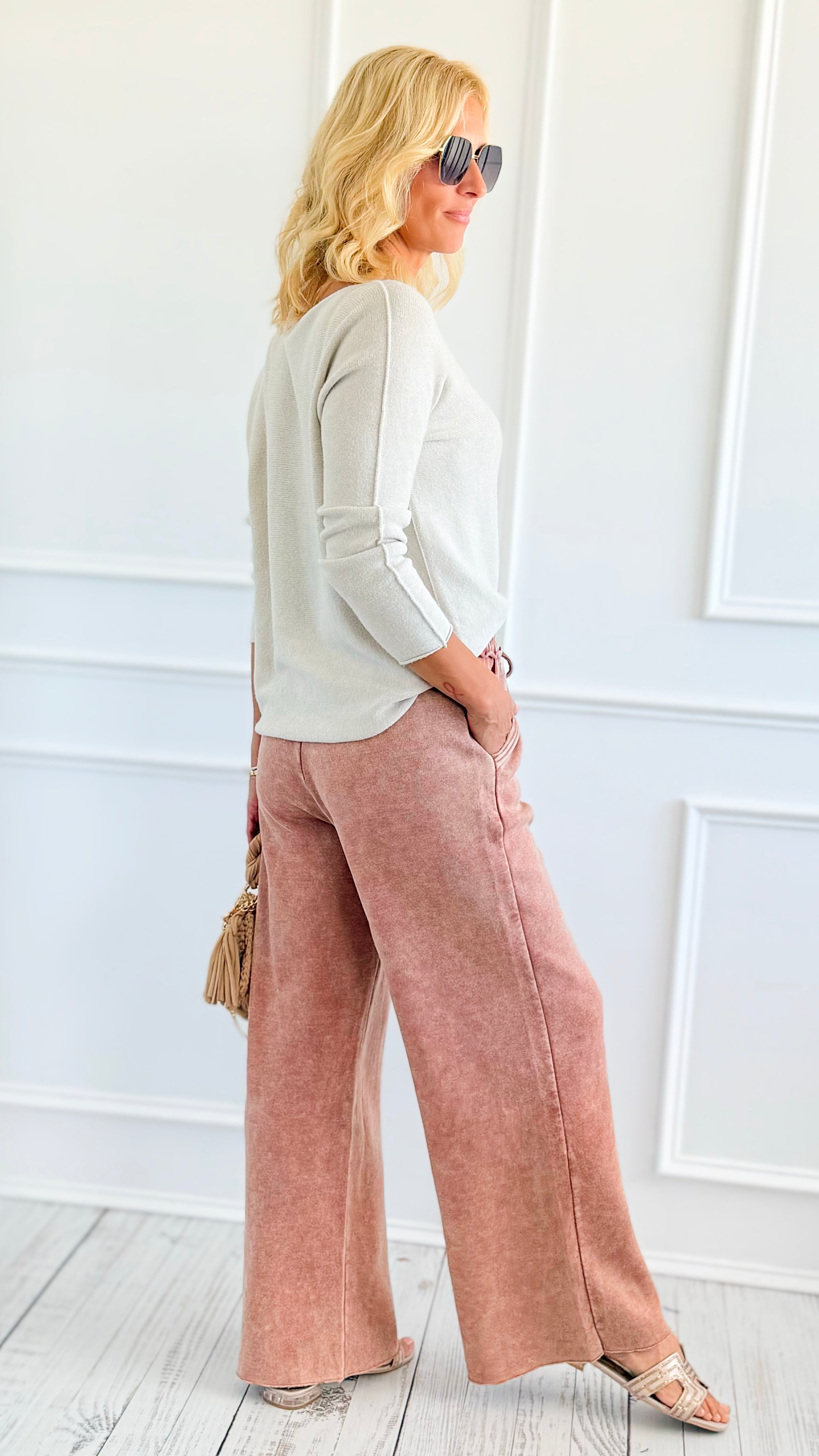 Daydream Lounge Pants - Rust-100 Pants-Zenana-Coastal Bloom Boutique, find the trendiest versions of the popular styles and looks Located in Indialantic, FL