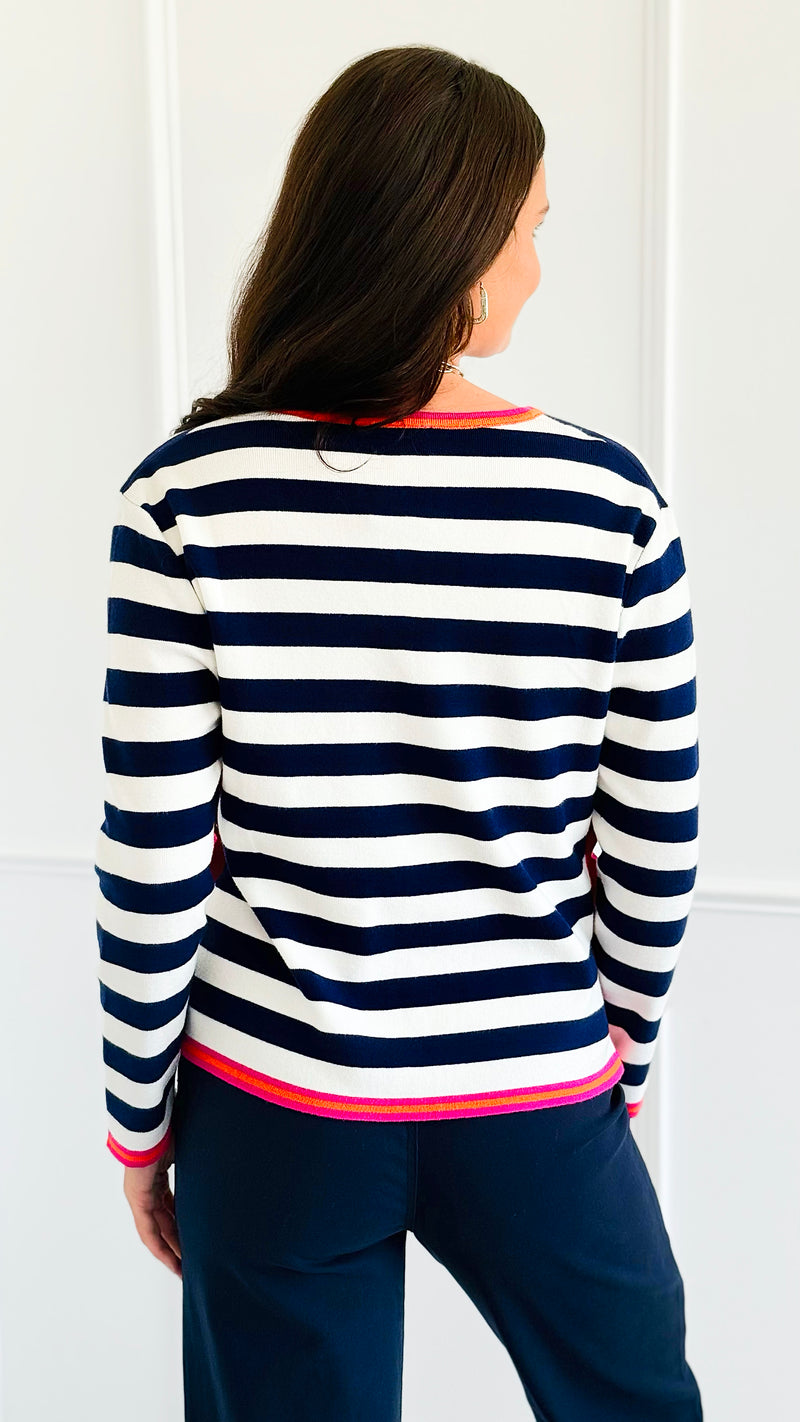 Side Line Spark Button Knit Top-130 Long Sleeve Tops-BIBI-Coastal Bloom Boutique, find the trendiest versions of the popular styles and looks Located in Indialantic, FL