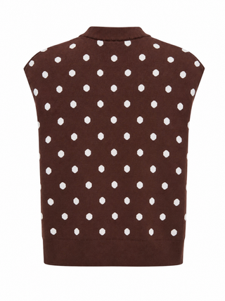 Polka Dot Sleevelees Top