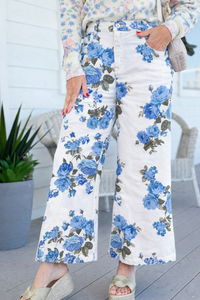 Rose Reverie Wide-Leg Pants