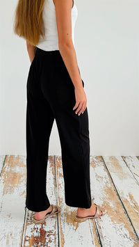 High Waisted Trousers-170 Bottoms-Edit By Nine-Coastal Bloom Boutique, find the trendiest versions of the popular styles and looks Located in Indialantic, FL