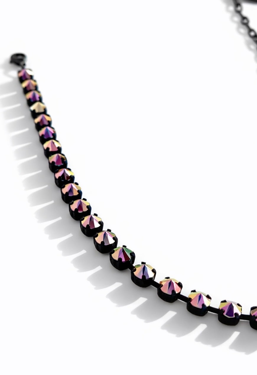 Sarina Necklace in Midnight Express - Smutt Sparkling Stud -  TOVA