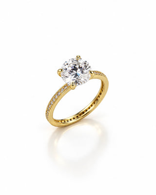 Sterling Silver Solitaire Moissanite Ring