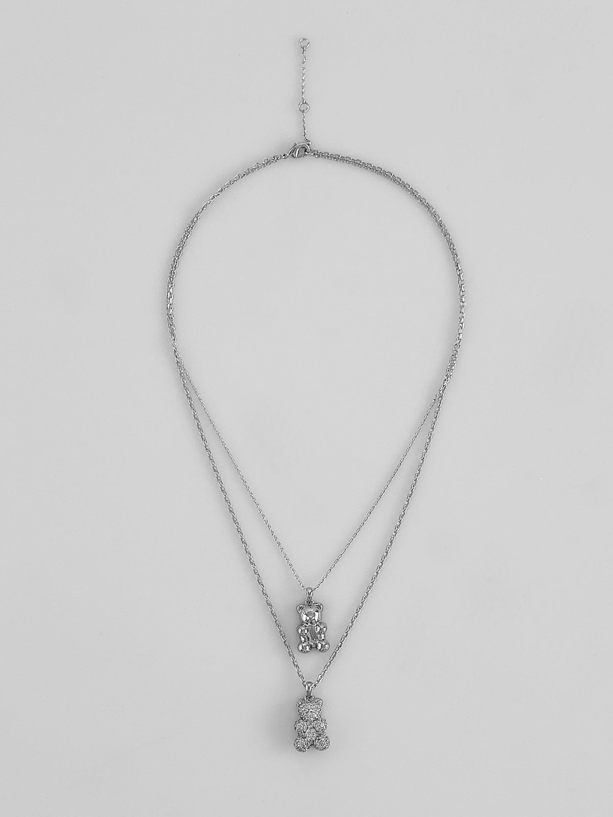 Teddy Duo Layered Pendant Necklace-230 Jewelry-NYW-Coastal Bloom Boutique, find the trendiest versions of the popular styles and looks Located in Indialantic, FL