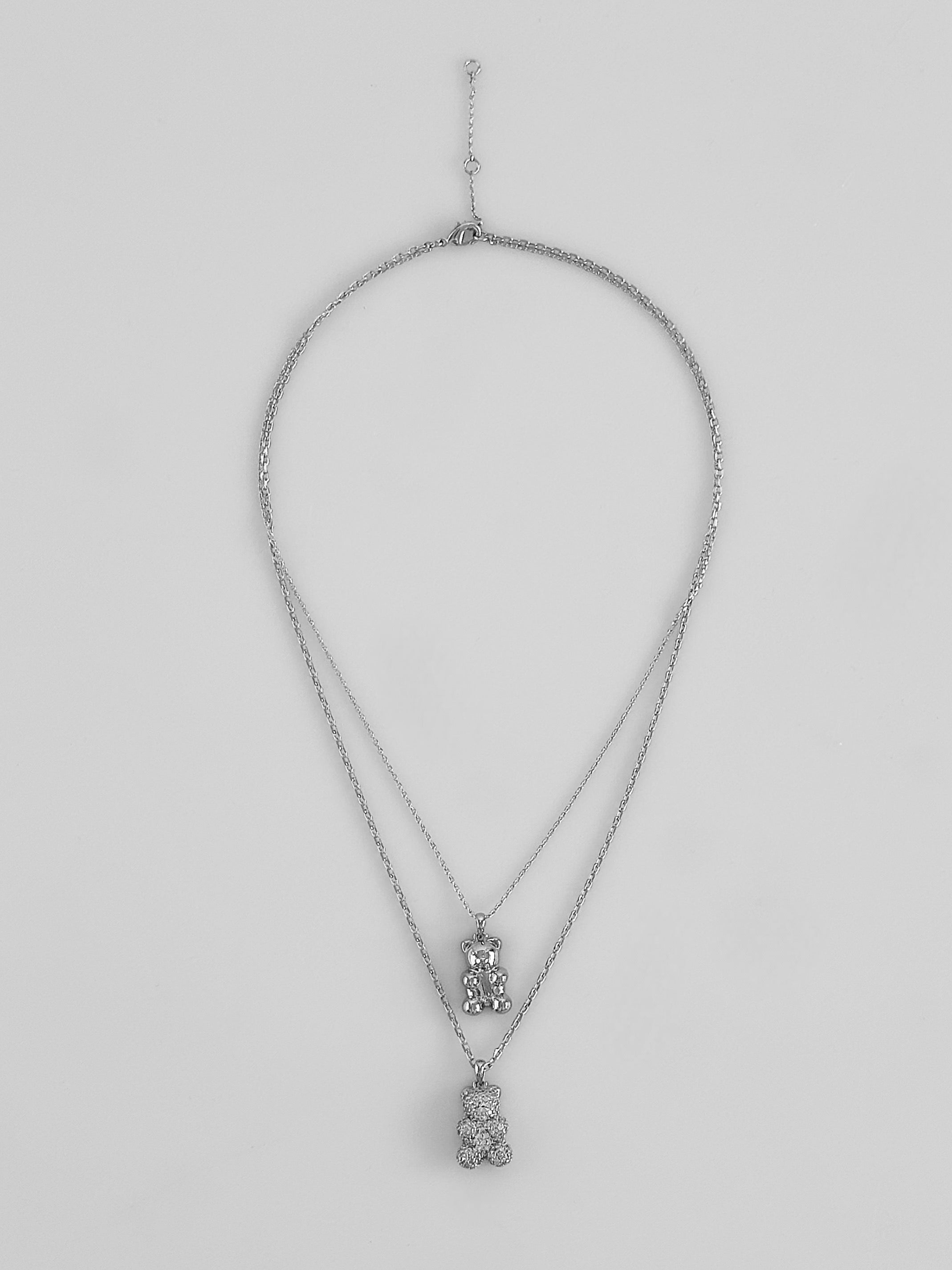 Teddy Duo Layered Pendant Necklace-230 Jewelry-NYW-Coastal Bloom Boutique, find the trendiest versions of the popular styles and looks Located in Indialantic, FL