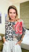 Split Camo Italian St Tropez Sweater-140 Sweaters-SORPRESA-Coastal Bloom Boutique, find the trendiest versions of the popular styles and looks Located in Indialantic, FL
