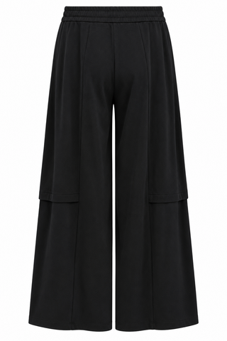 Black Wide Leg Drawstring Pants