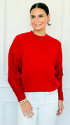 Fireside Sonata Sweater - Ruby-140 Sweaters-Zenana-Coastal Bloom Boutique, find the trendiest versions of the popular styles and looks Located in Indialantic, FL