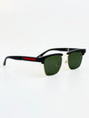 Retro Frame Half-Rim Sunglasses- Black-260 Other Accessories-H&D-Coastal Bloom Boutique, find the trendiest versions of the popular styles and looks Located in Indialantic, FL