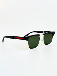 Retro Frame Half-Rim Sunglasses- Black-260 Other Accessories-H&D-Coastal Bloom Boutique, find the trendiest versions of the popular styles and looks Located in Indialantic, FL