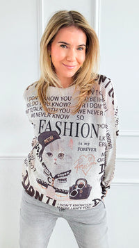 Forever Fashion Lurex St Tropez Knit-140 Sweaters-SORPRESA-Coastal Bloom Boutique, find the trendiest versions of the popular styles and looks Located in Indialantic, FL