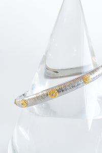 Sterling Silver CZ Snowflake Station Bangle Bracelet-230 Jewelry-NEWNYC2-Coastal Bloom Boutique, find the trendiest versions of the popular styles and looks Located in Indialantic, FL