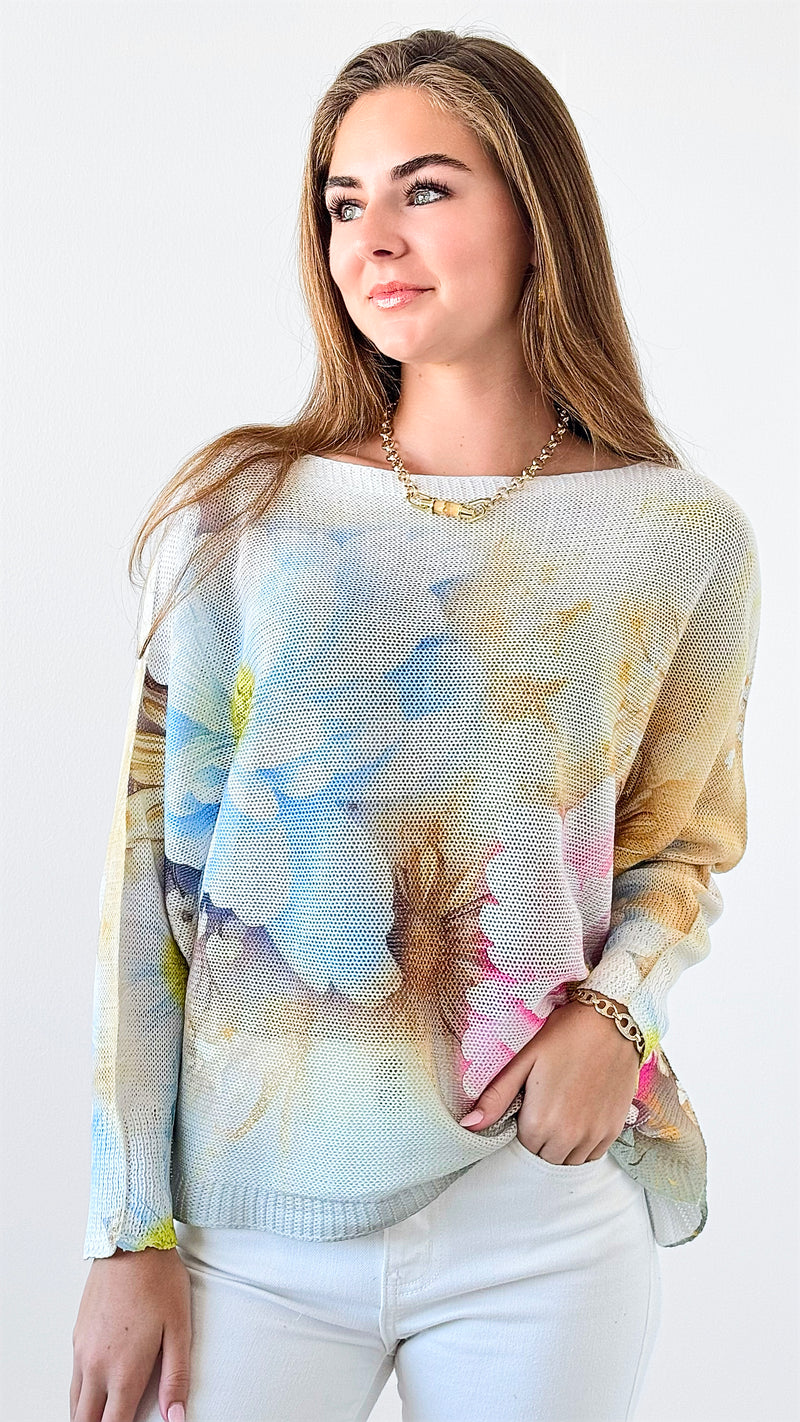 Blossom Italian St Tropez Knit-140 Sweaters-Italianissimo-Coastal Bloom Boutique, find the trendiest versions of the popular styles and looks Located in Indialantic, FL