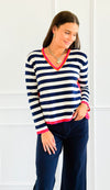 Side Line Spark Button Knit Top-130 Long Sleeve Tops-BIBI-Coastal Bloom Boutique, find the trendiest versions of the popular styles and looks Located in Indialantic, FL