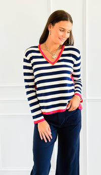 Side Line Spark Button Knit Top-130 Long Sleeve Tops-BIBI-Coastal Bloom Boutique, find the trendiest versions of the popular styles and looks Located in Indialantic, FL