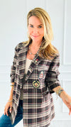 Bee Chic Italian Blazer- Brown-160 Jackets-TATTOO Z-Coastal Bloom Boutique, find the trendiest versions of the popular styles and looks Located in Indialantic, FL