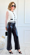 Boujie Holiday Sequin Flare Pants - Black-100 Pants-SO ME-Coastal Bloom Boutique, find the trendiest versions of the popular styles and looks Located in Indialantic, FL