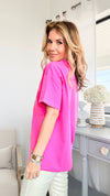 The Sweetest Thing CUSTOM CB Tee - Pink-110 Short Sleeve Tops-Holly / in2you-Coastal Bloom Boutique, find the trendiest versions of the popular styles and looks Located in Indialantic, FL