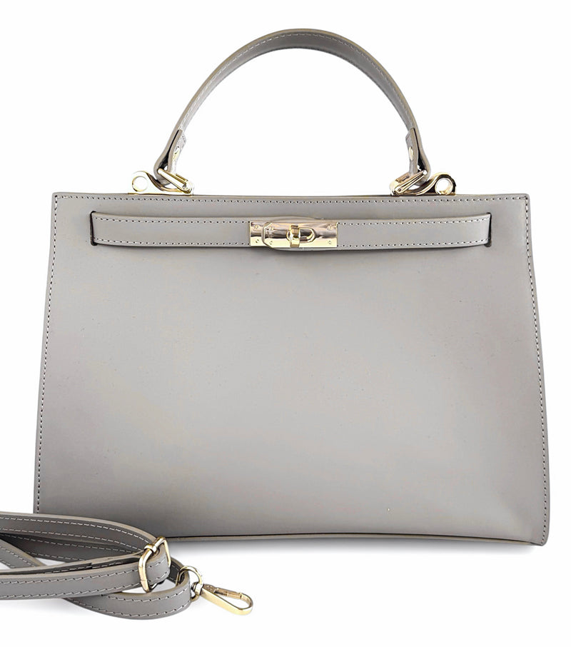 Italian Genuine Leather Smooth Touch Top Handle Bag-240 Bags-DEDA LEATHER-Coastal Bloom Boutique, find the trendiest versions of the popular styles and looks Located in Indialantic, FL