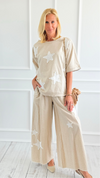 Starlit Comfort Relaxed Set-210 Loungewear/Sets-Blue Velvet-Coastal Bloom Boutique, find the trendiest versions of the popular styles and looks Located in Indialantic, FL