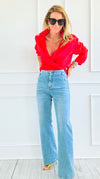 Sailor Vibes Italian Denim Pant-190 Denim-SASU UNICORN-Coastal Bloom Boutique, find the trendiest versions of the popular styles and looks Located in Indialantic, FL