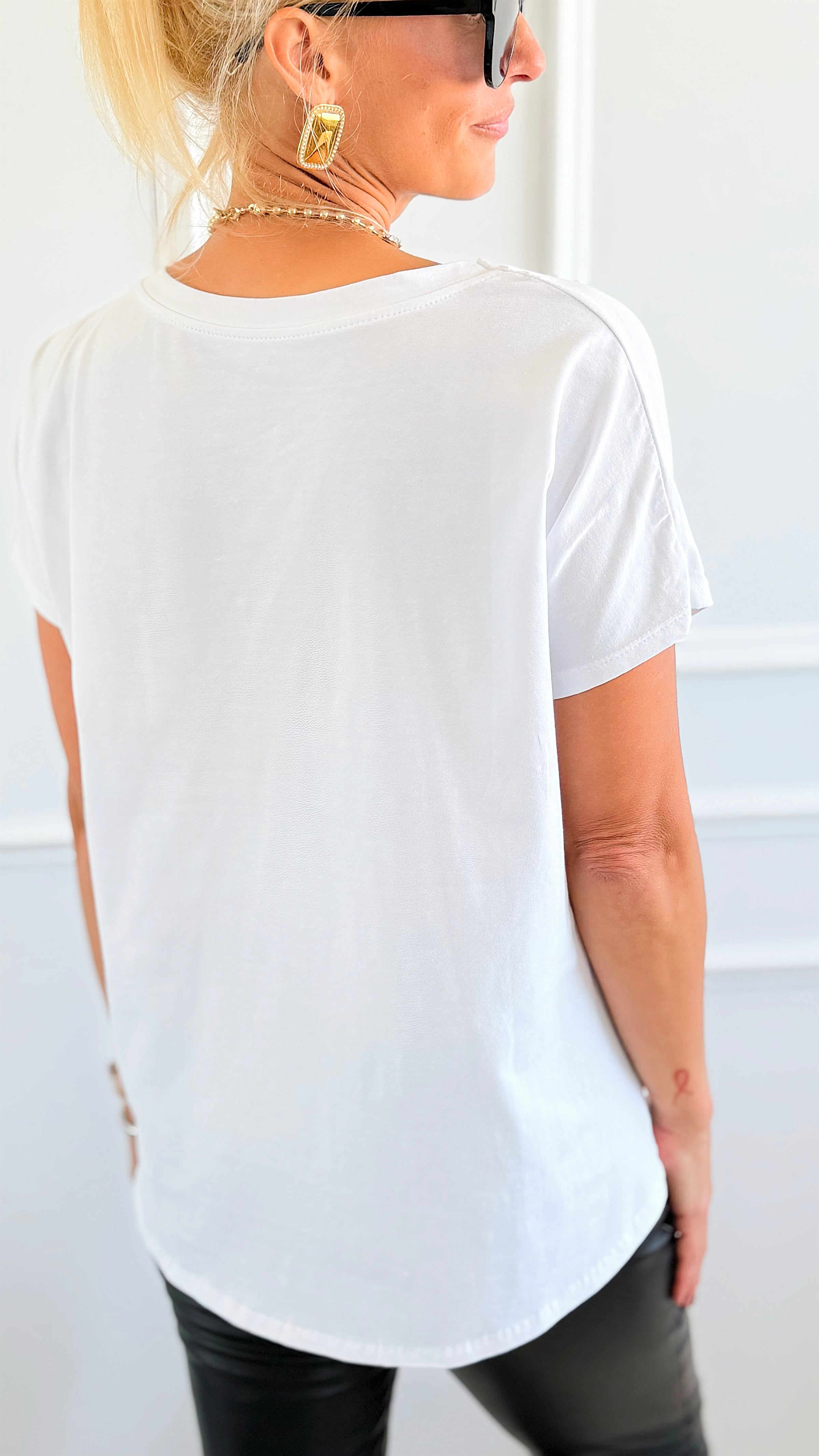 Mila Girl Casual Italian Tee-110 short Sleeve Top-Mitica & Co-Coastal Bloom Boutique, find the trendiest versions of the popular styles and looks Located in Indialantic, FL