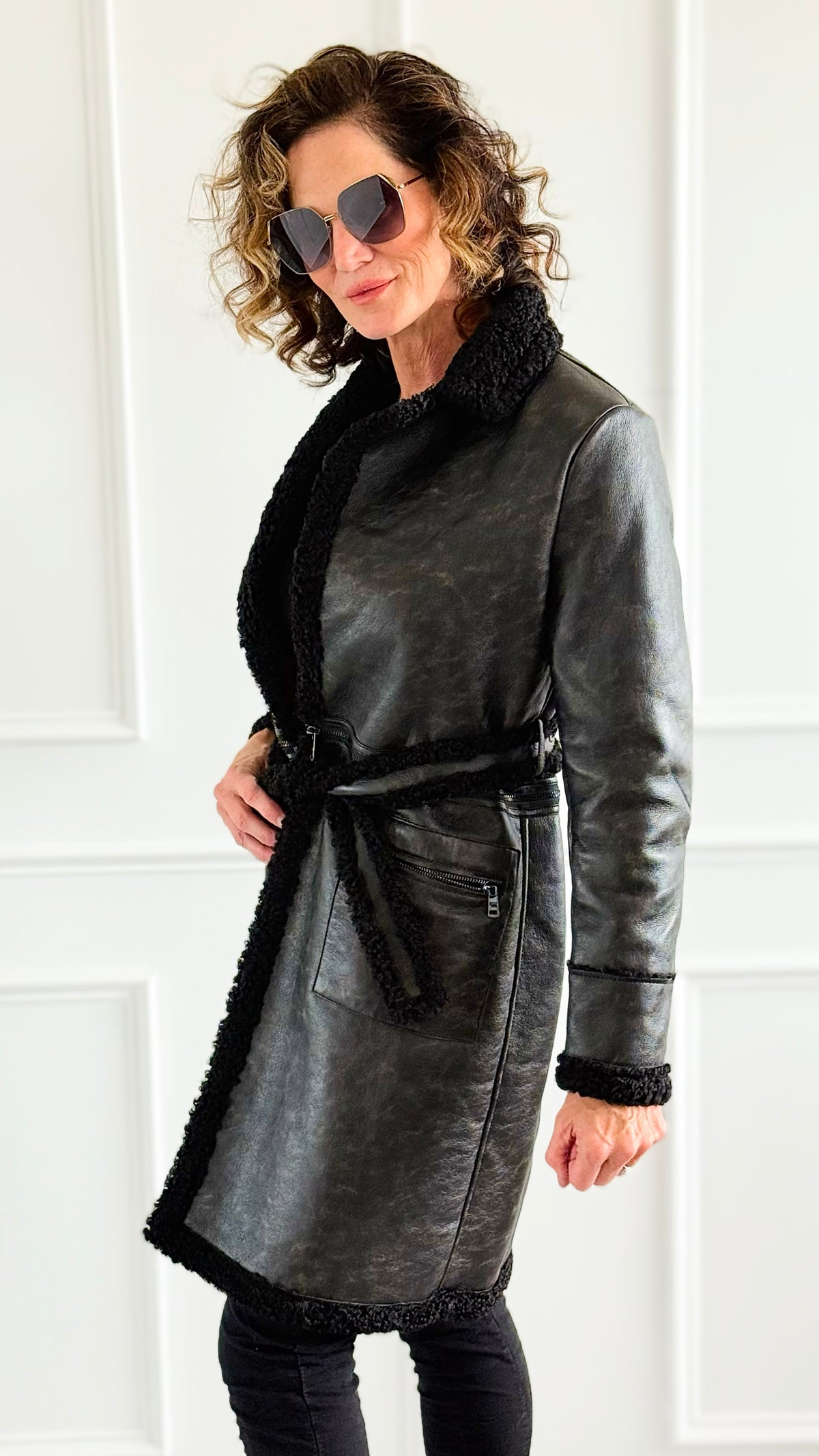 Midnight Embrace Coat-160 Jackets-ROUSSEAU-Coastal Bloom Boutique, find the trendiest versions of the popular styles and looks Located in Indialantic, FL