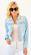 Classic Retro Denim Jacket-160 Jackets-Boom Boom Jeans-Coastal Bloom Boutique, find the trendiest versions of the popular styles and looks Located in Indialantic, FL