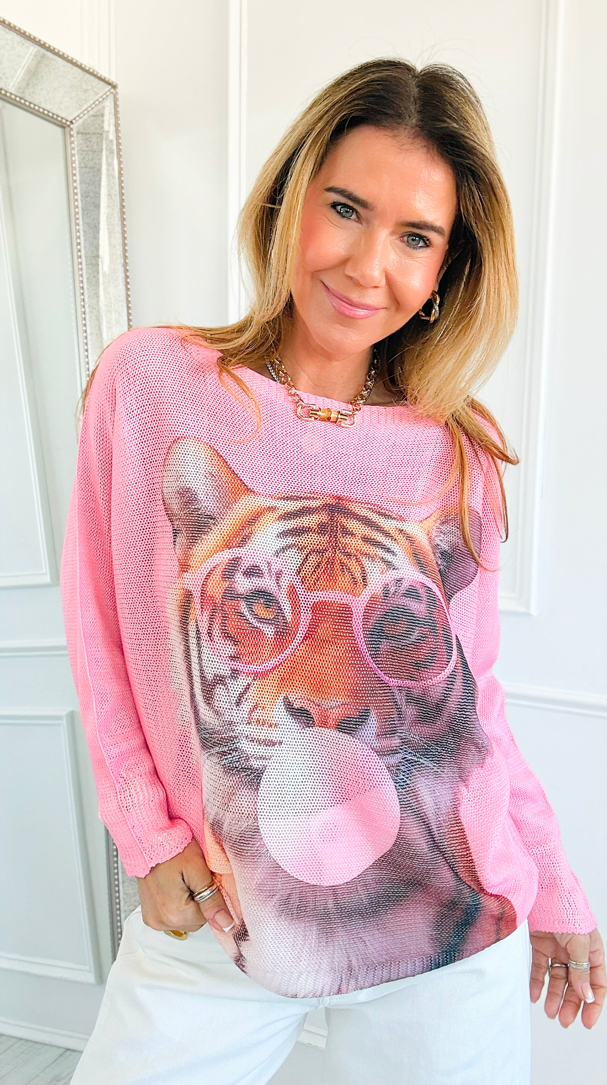 Sassy in Shades Italian St Tropez Knit Sweater