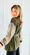 Power & Shine Utility Italian Jacket-160 Jackets-STAR SRL-Coastal Bloom Boutique, find the trendiest versions of the popular styles and looks Located in Indialantic, FL