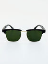 Retro Frame Half-Rim Sunglasses- Black-260 Other Accessories-H&D-Coastal Bloom Boutique, find the trendiest versions of the popular styles and looks Located in Indialantic, FL