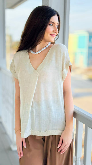 Soft Focus V-Neck Top