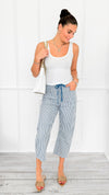 Sailline Stripe Drawstring Pants-170 Bottoms-SO ME-Coastal Bloom Boutique, find the trendiest versions of the popular styles and looks Located in Indialantic, FL