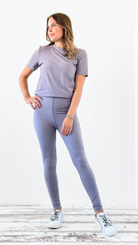 Effortless Move Active Set - Taro Grey-210 Loungewear/Sets-Love Poem-Coastal Bloom Boutique, find the trendiest versions of the popular styles and looks Located in Indialantic, FL